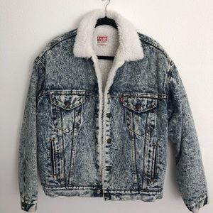 Vintage Levi’s Acid Wash Sherpa Jacket